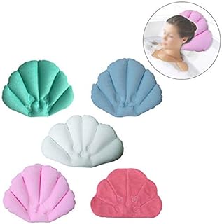 Rosenice bath pillow, inflatable bath, spa pillow with suction cups for bathtub bathroom (random colour)