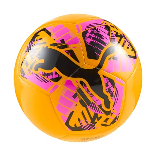 PUMA Unisex Big Cat Soccer Ball, Sun Stream- Black-Poison