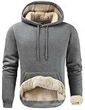 Gesean Sudadera con capucha de forro polar de algodón para hombre, XX-Large