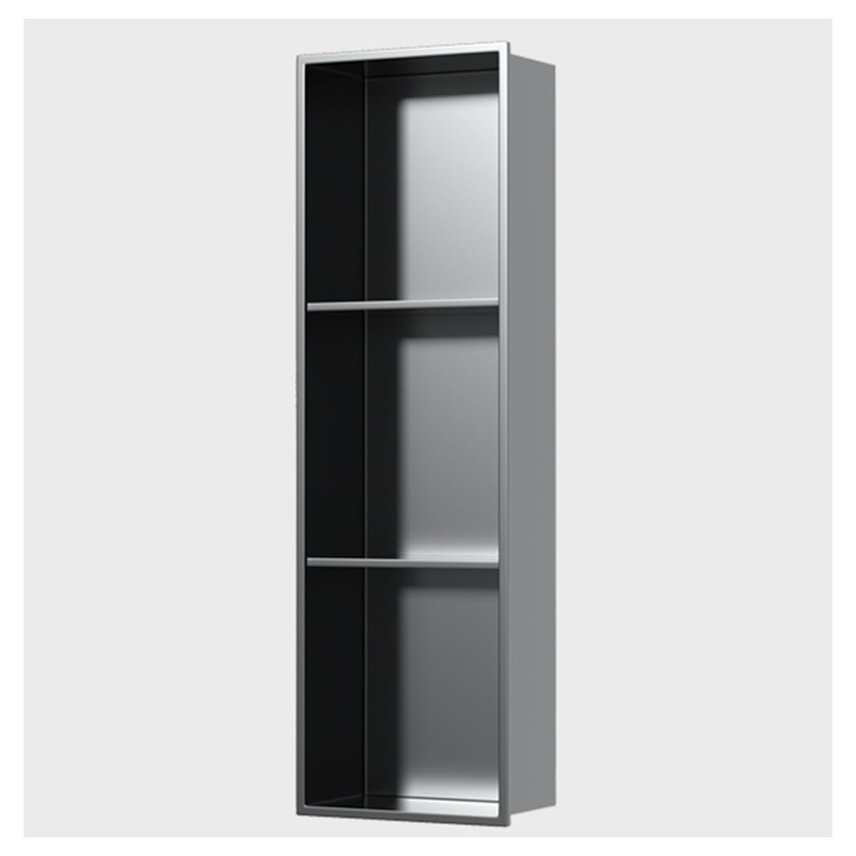 MHJKHG 304 Stainless Steel ThreeTier Shower Niche Shelf Waterproof Recessed Insert Storage Caddy for Bathroom Gold Finish Grey