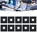 10Pcs Profile End Caps Aluminum Alloy Single Hole Cover Plate for Industrial CNC Equipment (Black)