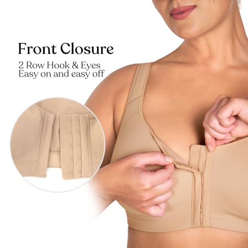 Image of HSIA Posture Bras for Women - Front Closure Bra for Women No Underwire Back Support Plus Size Full Coverage Bra