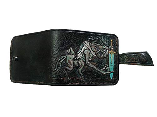 Bloodborne, The Holy Blade, Ludwig, The Old Hunters, RFID Men's Bifold Wallet, Genuine leather wallet, Biker Wallet, Embossed wallet, Leather Purse, Handmade wallet, Airbrush Art, Custom wallet, Personalized wallet2