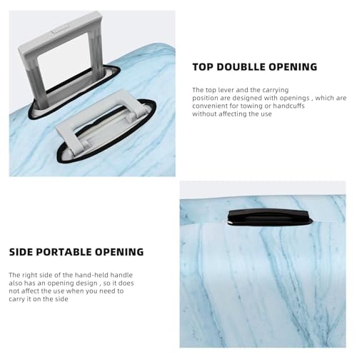 Travel Luggage Cover Protector - Blue Marble Washable Suitcase Covers For 18-32 Inch Luggage3