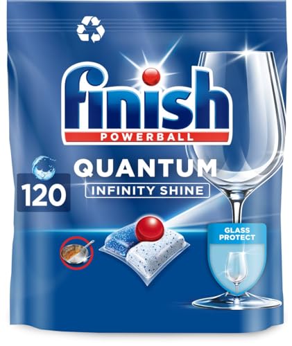 Finish Quantum Infinity Shine Pastiglie Lavastoviglie, 120 Capsule...