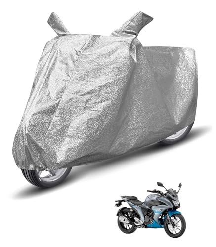 Image of Auto Hub Waterproof Bike Cover Compatible with Yamaha Fazer Dustproof, UV Protection Two Wheeler Bike Fazer Cover - Metallic Silver