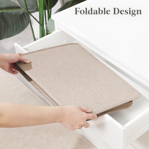 Image of Lifewit Slim Collapsible Laundry Basket with Handles, 50L, Beige