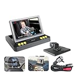 4,3-Zoll-Auto-Babyphone-DVR-Ansicht des Säuglings im hinteren Weitwinkelkamerabereich mit Blick auf den Rücksitz