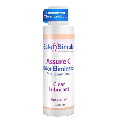 Safe n Simple Assure C - Clear Lubricating Ostomy Pouch Deodorant - Colostomy Bag Odor Eliminator - Colostomy Deodorizer Lubricant - 4 Fluid Ounce Drops