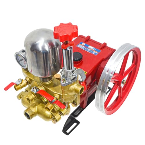 Image of OEM HTP-50 High-Pressure Power Sprayer Pump | Heavy-Duty Pump with Pulley System | 3 Output to 3-1 /2 inch Inch | Agricultural, Irrigation, Mist Fogging, Tracktor Mounted and Car Washing Sprayer