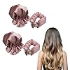 2 Sets de Rizador de Pelo sin Calor,Heatless Hair Curlers,Rulos Flexibles para Rizar Pelo,Rizador sin Calor para Dormir toda la Noche,Rizadores de Pelo sin Calor (Rosa)
