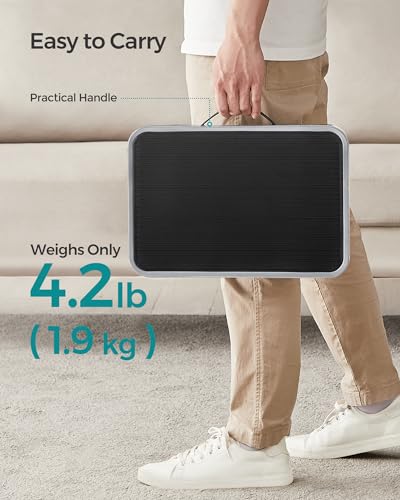 SONGMICS Step Ladder, Single Step Ladder, Folding Ladder, Safety Lock, Space-Saving Storage, Holds up to 150 kg, Dove Grey GSL001G01 - Image 3