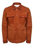SELECTED HOMME Male Shacket Wildleder