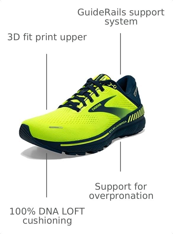 Image of Brooks Men's Adrenaline GTS 22 Supportive Running Shoe