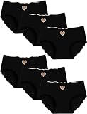 Picture of Kiench Teens Girls Seamless Bikini Underwear No Show Panties Tagless Pack of 6 US Size 18-20/16-18 Years/Kids Size XL, 6 Black