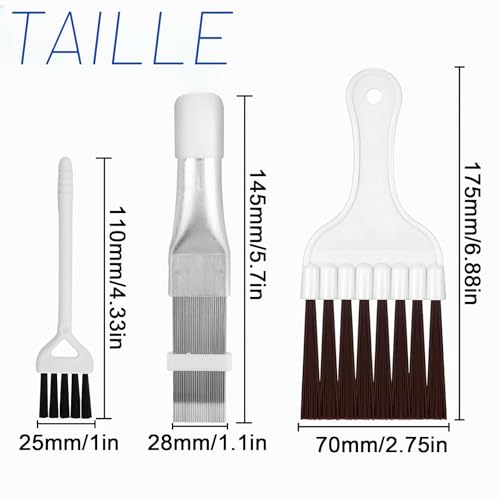 FSWWSF Peigne Climatisation 3 pièces Brosse Nettoyage Climatisation – vue 2