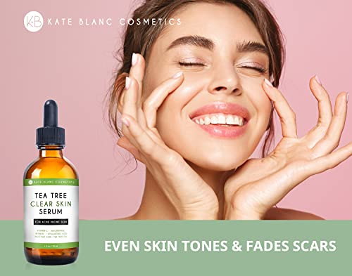 Tea Tree Serum For Face And Acne Prone Skin (1Oz) By Kate Blanc Cosmetics. Tea Tree Oil Face Serum To Fight Acne Scars, Pimples, Dark Spots. Promotes Clear Skin For Teens #TOP2