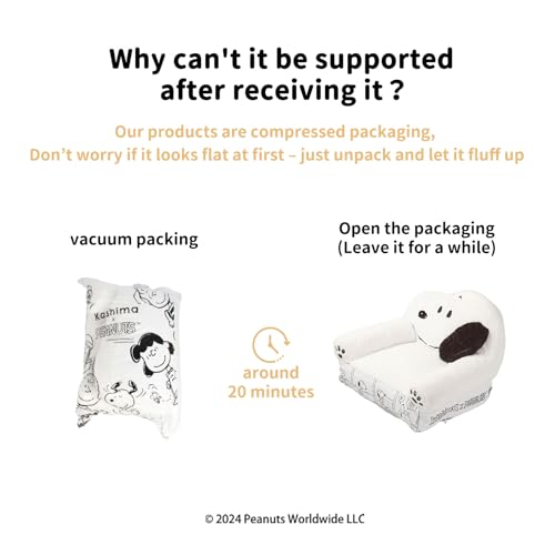kashima® Sofá-cama Peanuts™ Snoopy Comic Pet – Sofá de pelúcia macia para cães e gatos, almofada rem