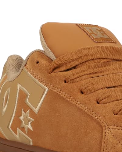 DC Men's Court Graffik SE Skate Sneaker, Brown/Gum, 152