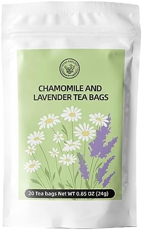 HANFANGLING Chamomile and Lavender Herbal Tea Stress Relief Support Sleep - Savor the Floral Scent 20 tea bags 0.85oz