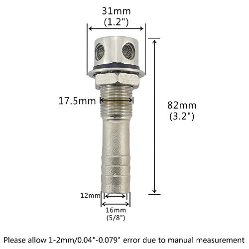 Nrc&Xrc Marine Grade 316 Stainless Steel Fuel Gas Tank Vent Cowl Vent With Mounting Gasket Hardware Fitting For Marine Boat Yacht #TOP1