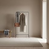 INDE MOBLEKIT | Perchero de Pie Negro Mate 80x40x160 cm, Burro Ropa Ligero Estilo Moderno