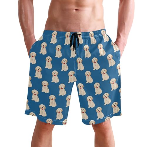 Laprad Labrador Golden Retriever Dog Men's Swim Trunks Quick Dry