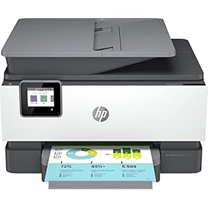 HP OfficeJet Pro 9010e multifunctionele printer (HP+, A4, printer, scanner, kopieerapparaat, fax, WLAN, LAN, Duplex, Airprint, met 6 proefmaanden HP Instant Ink inclusief), grijs, wit