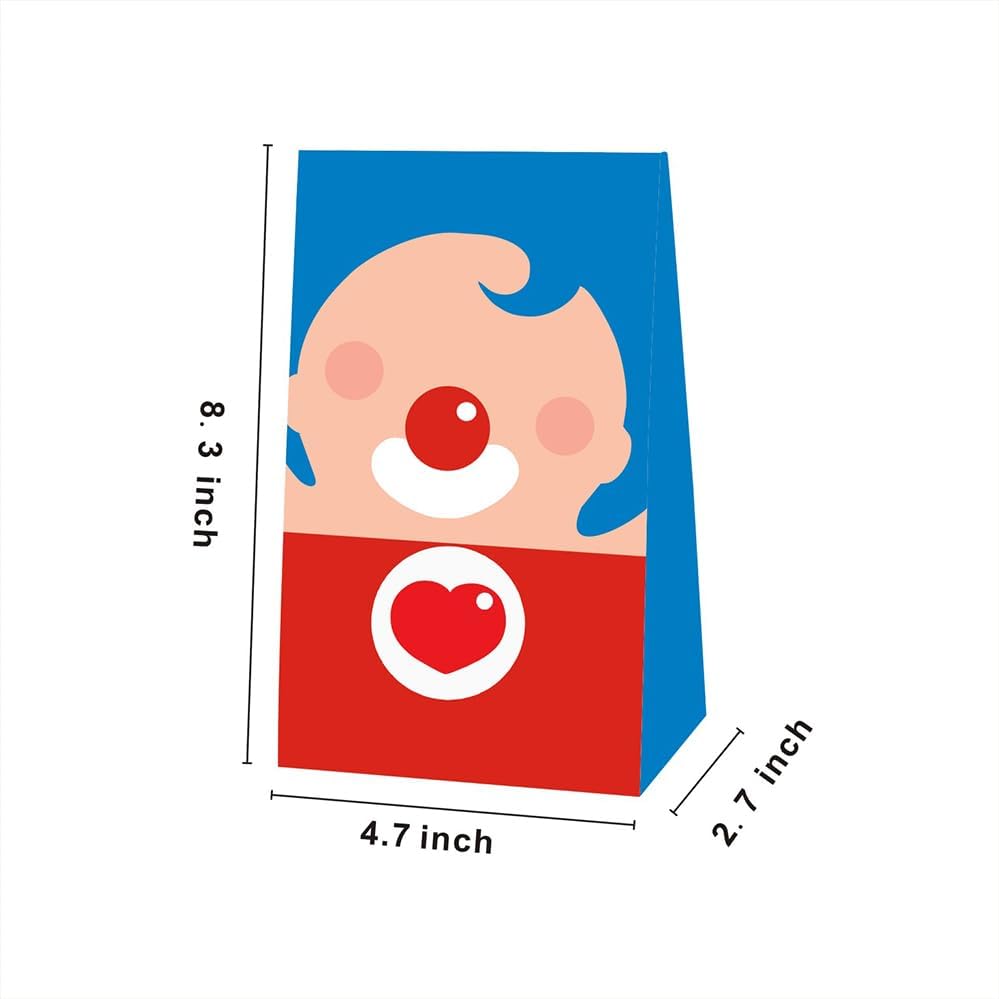 EKIH 12pcs Circus Birthday Party Gift Bags Goodie Bags,Circus Party Supplies for Kids Birthday Decorations - Image 3