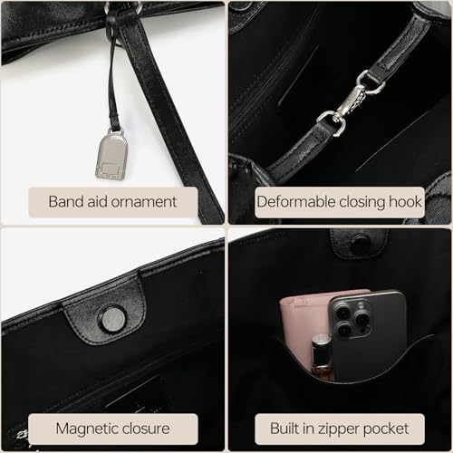 Image of LA FESTIN Leather Bucket Bags for Women - Adjustable Long Strap Designer Crossbody Handbags, Shoulder Purse for Everyday Use