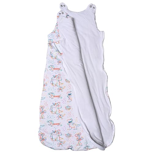 Image of Pure Cotton Baby Sleeping Sack Bag, Baby Sleeping Pod, Inverted Zipper, Snap Buttons, Inner Padding Filling