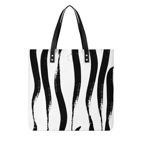Sac à bandoulière tote bag noir et blanc idéal pour vos escapades et trajets quotidiens