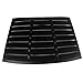 Window Louver Compatible with 2005-2014 Ford Mustang, ABS Matte Black Rear Cover by IKON MOTORSPORTS, 2006 2007 2008 2009 2010 2011 2012 2013