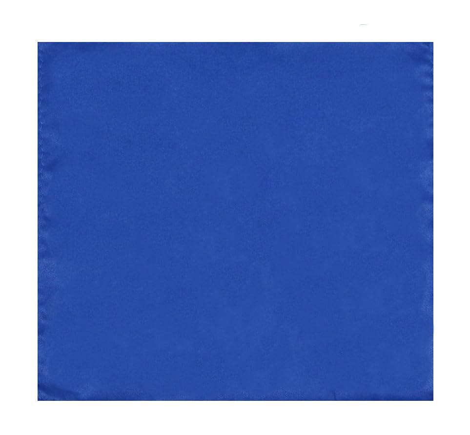 Image of TIE STUDIO Men's Solid Pocket Square | Size- 10cm x 10cm | Colour-Royal Blue | Pack of 1 |