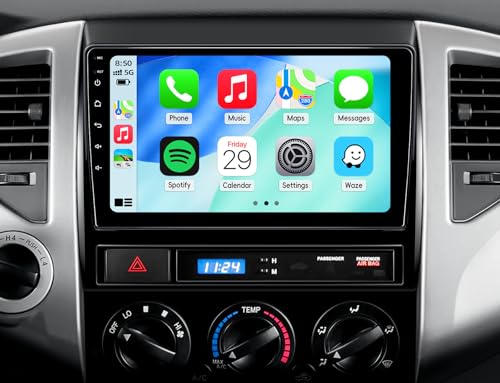Car Radio Stereo for Toyota Tacoma 2005-2015 Android 15 2+64G 9 Touch Screen Radio with CarPlay Android Auto Bluetooth GPS Navigation HD Backup Camera