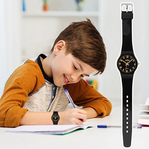 Image of Edillas Kids Teens Watch Analog Girls Boys, Waterproof Stylish Watch for Children,Students with Soft Silicone Strap for Kids Teens 4-16 Years Old