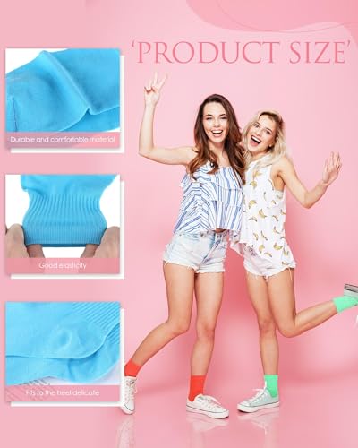 Image of Foaincore Pairs Colorful Womens Crew Socks Size 9-11 Bulk Athletic Cotton Socks Ankle Elastic Lightweight Accessories