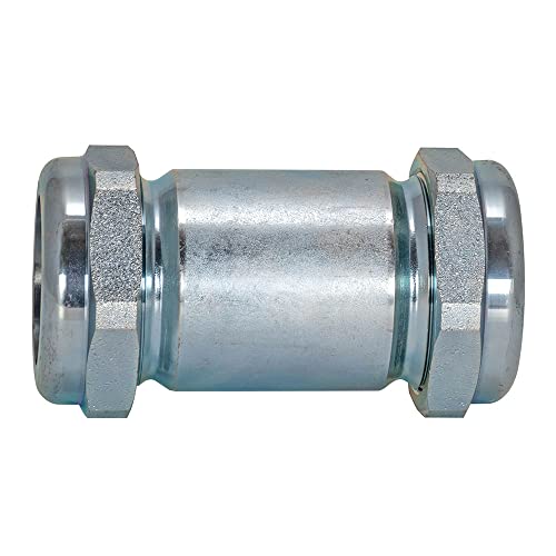 Image of Eastman 4-5 /8 Inch Long Pattern Compression Coupling, 1-1 /4 Inch IPS, Galvanized Steel, 20568