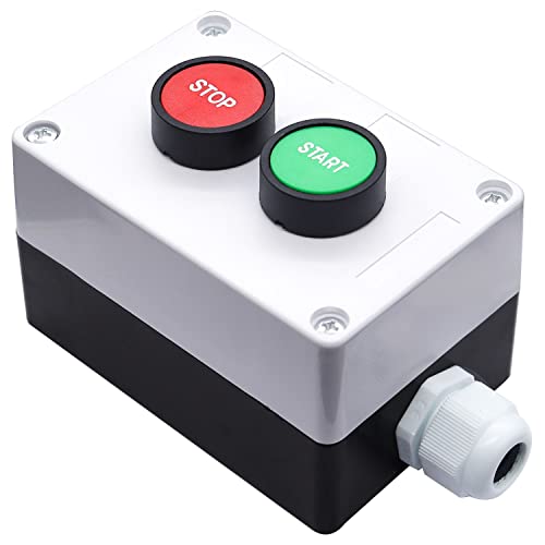 Taiss Momentary Push Button Switch Station Box Start/Stop Red Green Sign No Nc Pushbutton Switches Station Ac 660V 10A Hb2-Start/Stop-Box #TOP3