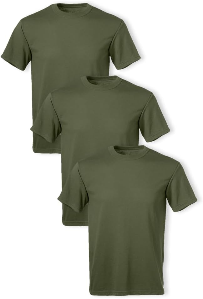 Men's 3 Pack - USA Poly/Cotton Military Tee
