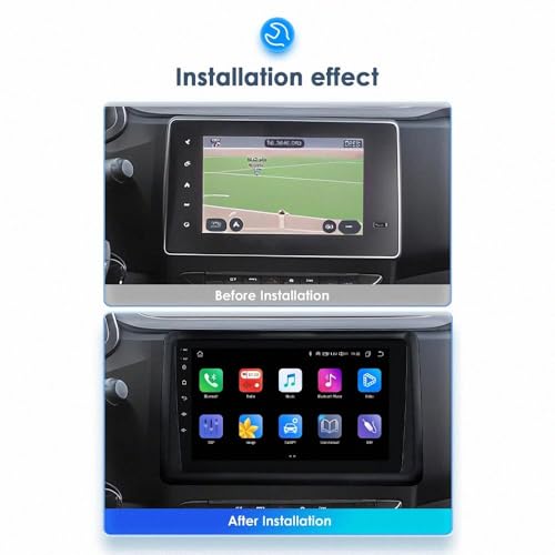 Radio de coche con comandos al volante para Renault Express, pantalla táctil y audio Bluetooth 3