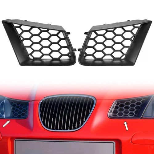 Parrilla para SEAT Ibiza 6L de plástico resistente en negro mate, sustitución directa y duradera 3