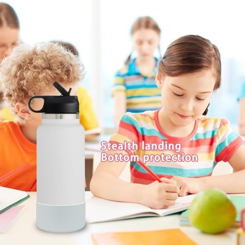 HEYSKAY Protective Silicone Boot for 12oz-24oz 32oz 40oz Hydro Flask Water Bottle Bottom Protector and Compatible Other Brand Bottle with the Same Bottom Diameter (Fog Grey, Fits Hydro 32oz-40oz) - 3