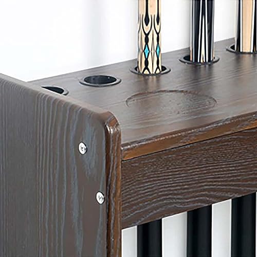 Porte-queues de billard d'angle sur pied pour 6 queues et accessoires de table - 6