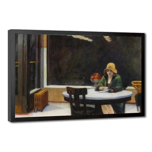 Toile Automat Edward Hopper WCYB tableau décoration murale salon 30x45cm