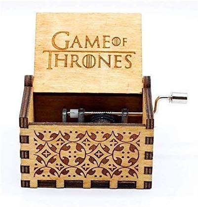 Dream Loom Wooden Music Box,Hand Crank Classical Carved Wooden Game of Thrones Musical Box,Gift for Kids,Family and Friends