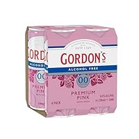 Gordon's Alcohol Free 0.0 Pink Gin and Soda 250mL (Pack of 4)