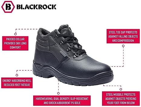 Blackrock SF02 Safety Chukka Boot SB-P SRC, Black, 9 UK (43 EU)