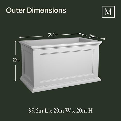 Mayne Fairfield Patio Planter 20x36 Black