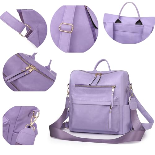 Image of Women's Fashion Backpack Purse for Women Leather Multipurpose Design Ladies Shoulder Bag Travel bag Satchel Handbags